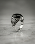 Sovereign Obsidian Tear Signet Ring