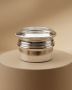 Silver Beaded Edge Sindoor Box