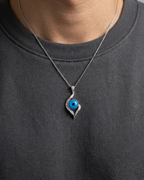 Serpentine Evil Eye Amulet Pendant