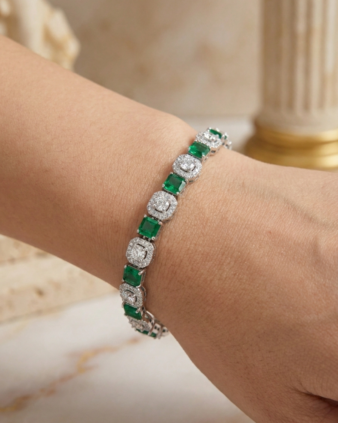Emerald Green Ladies Bracelet