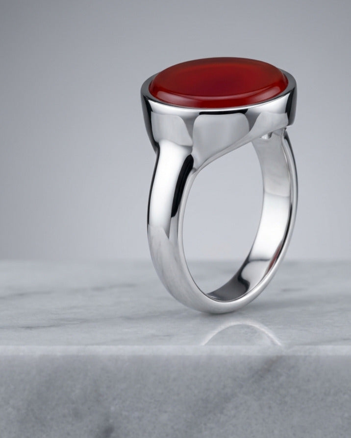 Scarlet Monarch Signet Ring