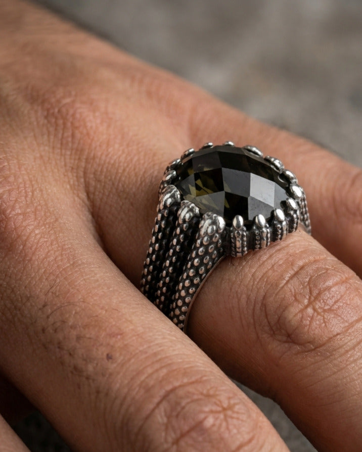 Sovereign Smokey Armour Signet Ring