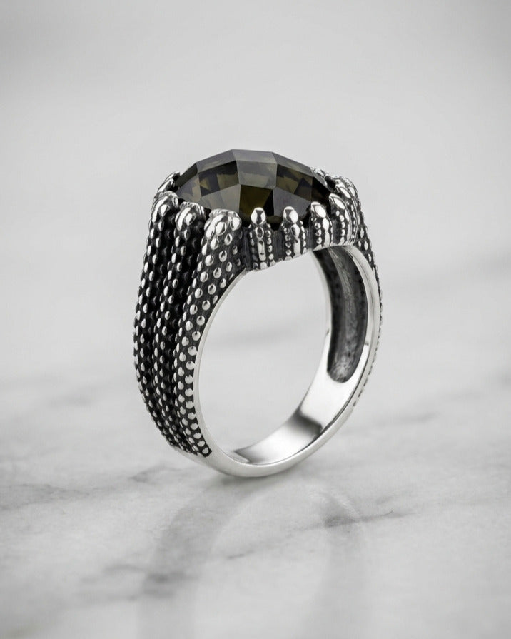 Sovereign Smokey Armour Signet Ring