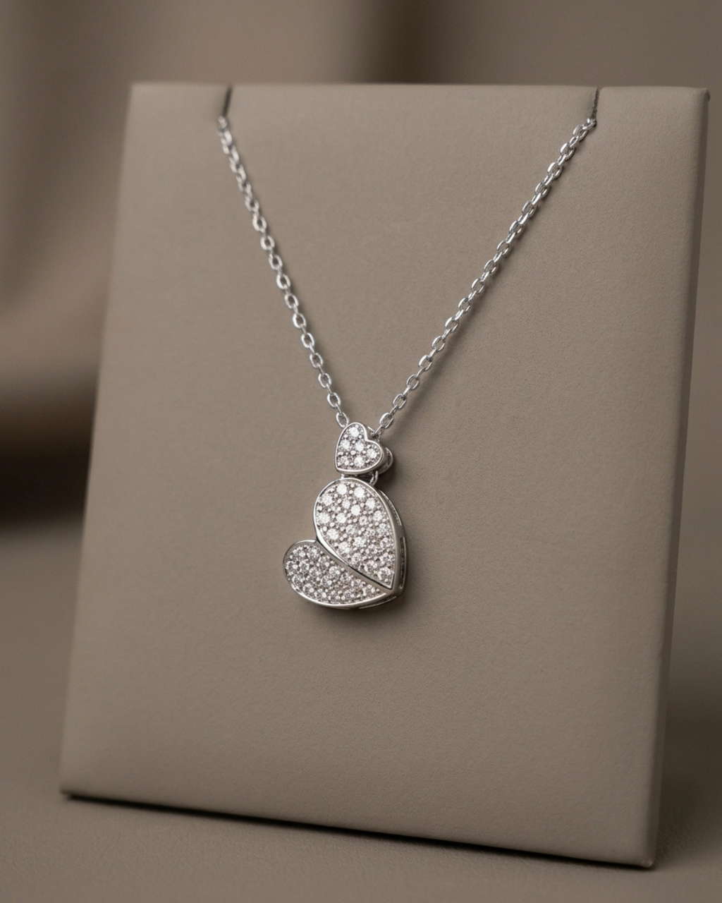 Heart Pendant Necklace Sterling Silver