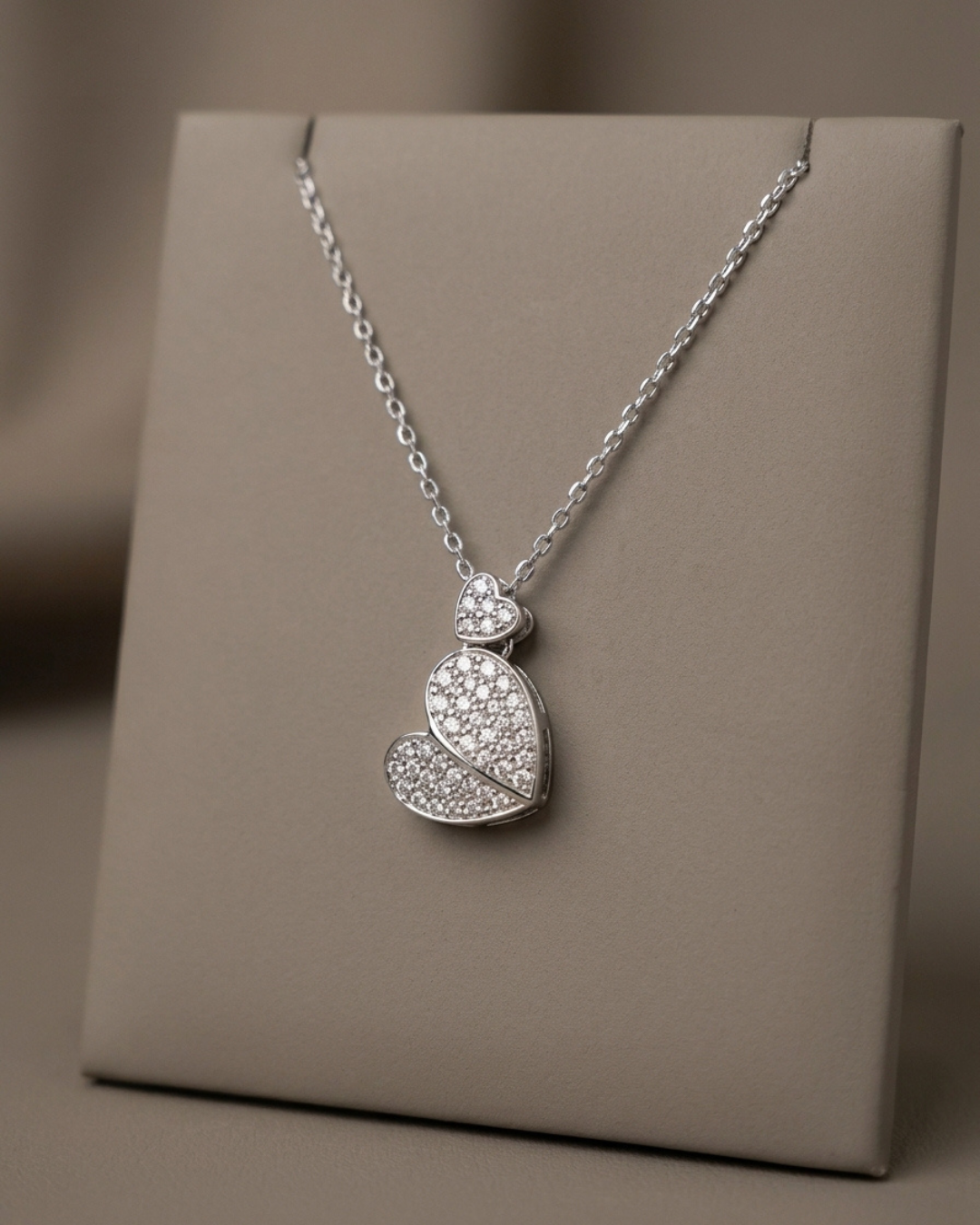 Heart Pendant Necklace Sterling Silver