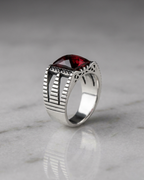 Imperial Ruby Pillar Signet Ring