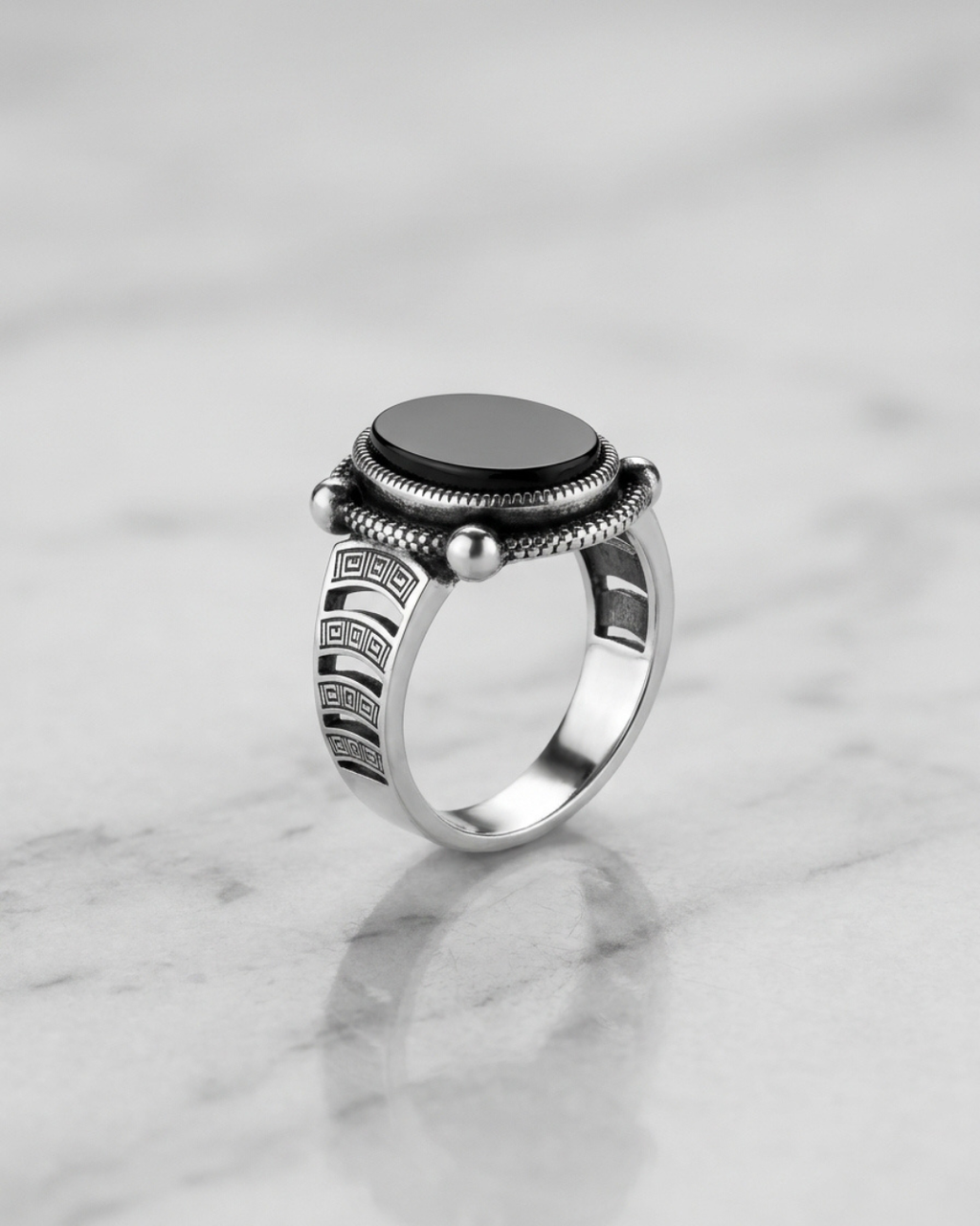 Sovereign Obsidian Oracle Ring