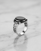 Sovereign Obsidian Oracle Ring