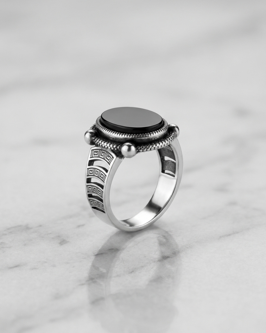 Sovereign Obsidian Oracle Ring