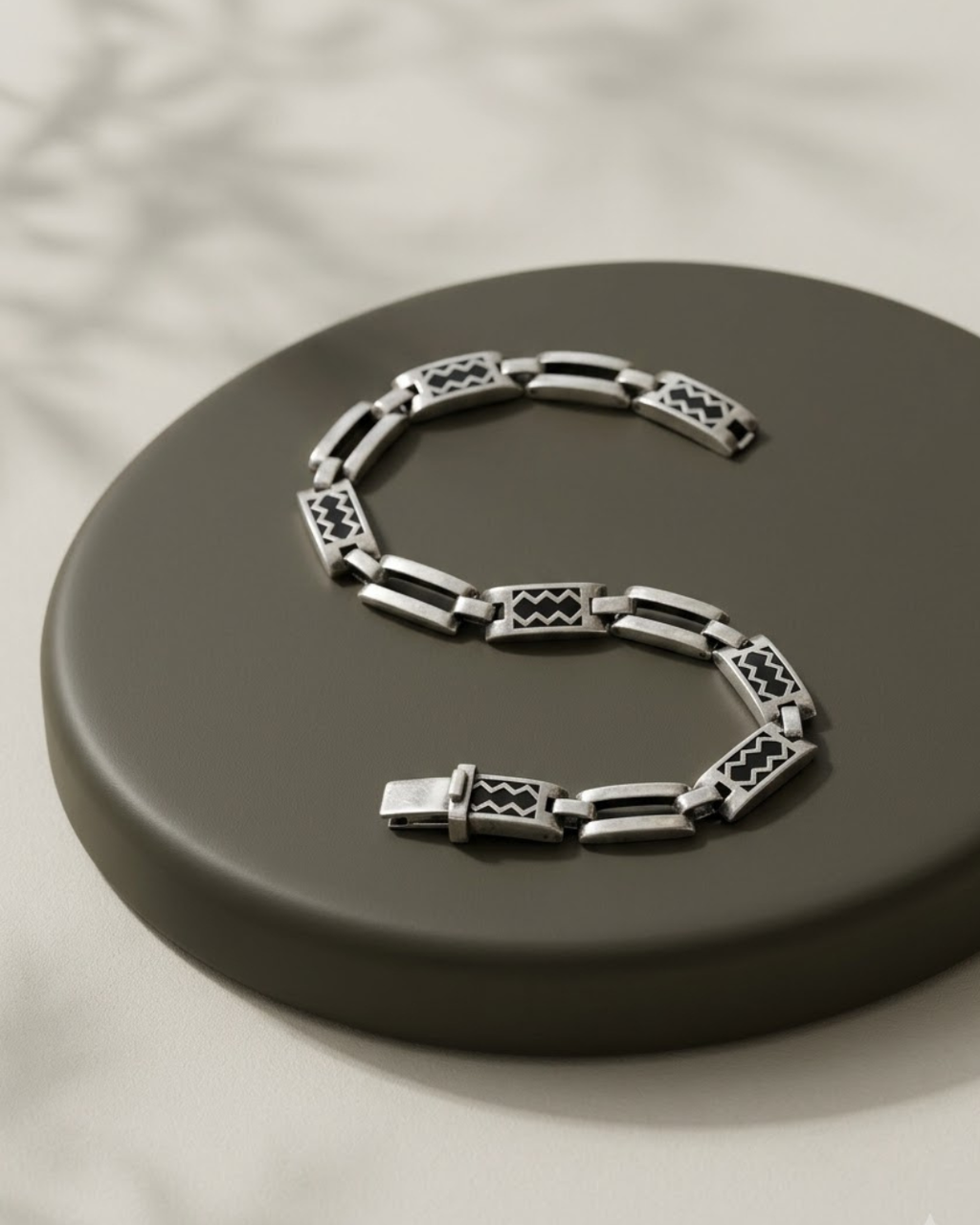 Geometric Bar Bracelet Sterling Silver