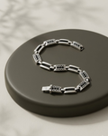 Geometric Bar Bracelet Sterling Silver