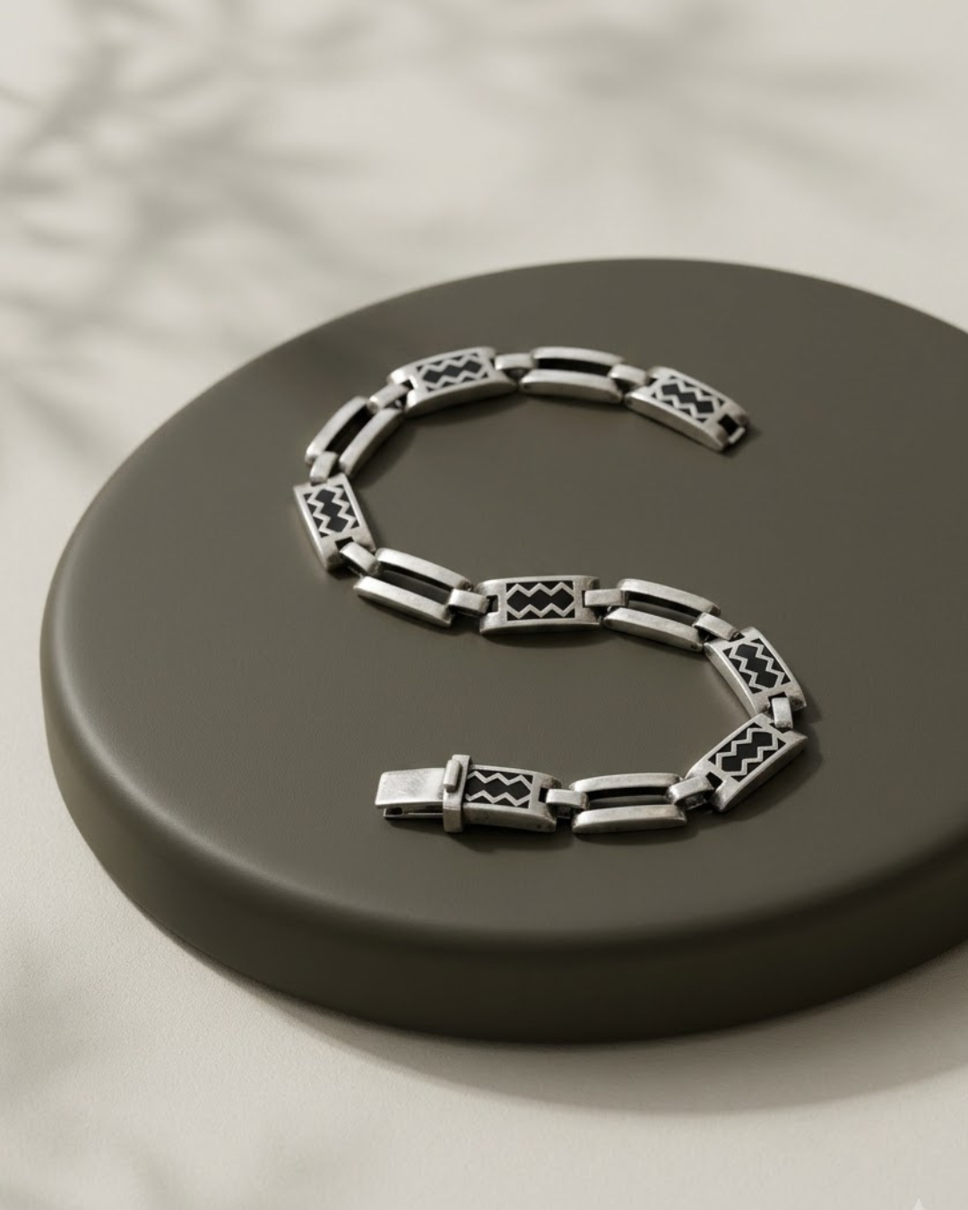 Geometric Bar Bracelet Sterling Silver