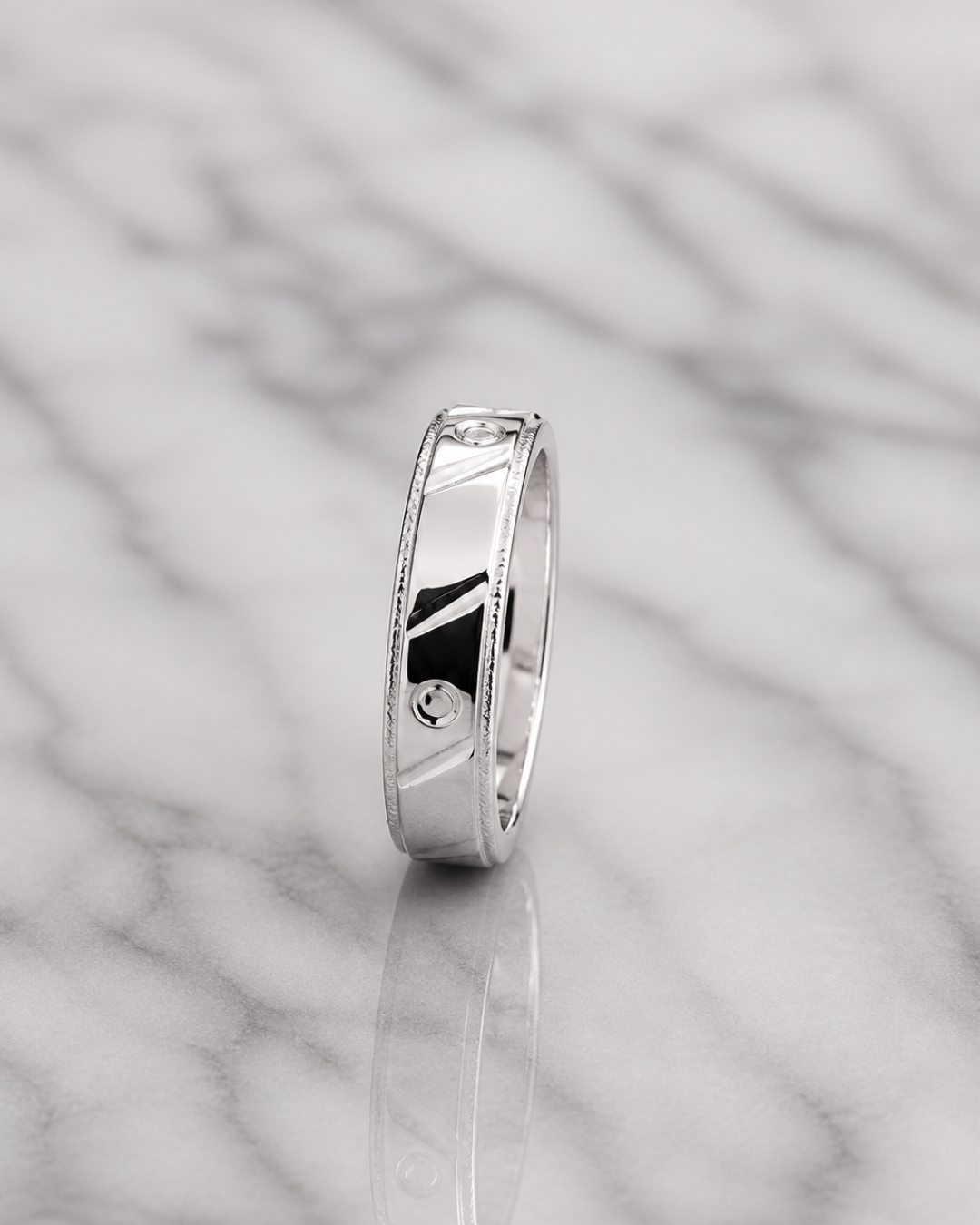 Titan Textured Geometric Men’s Dibla Ring