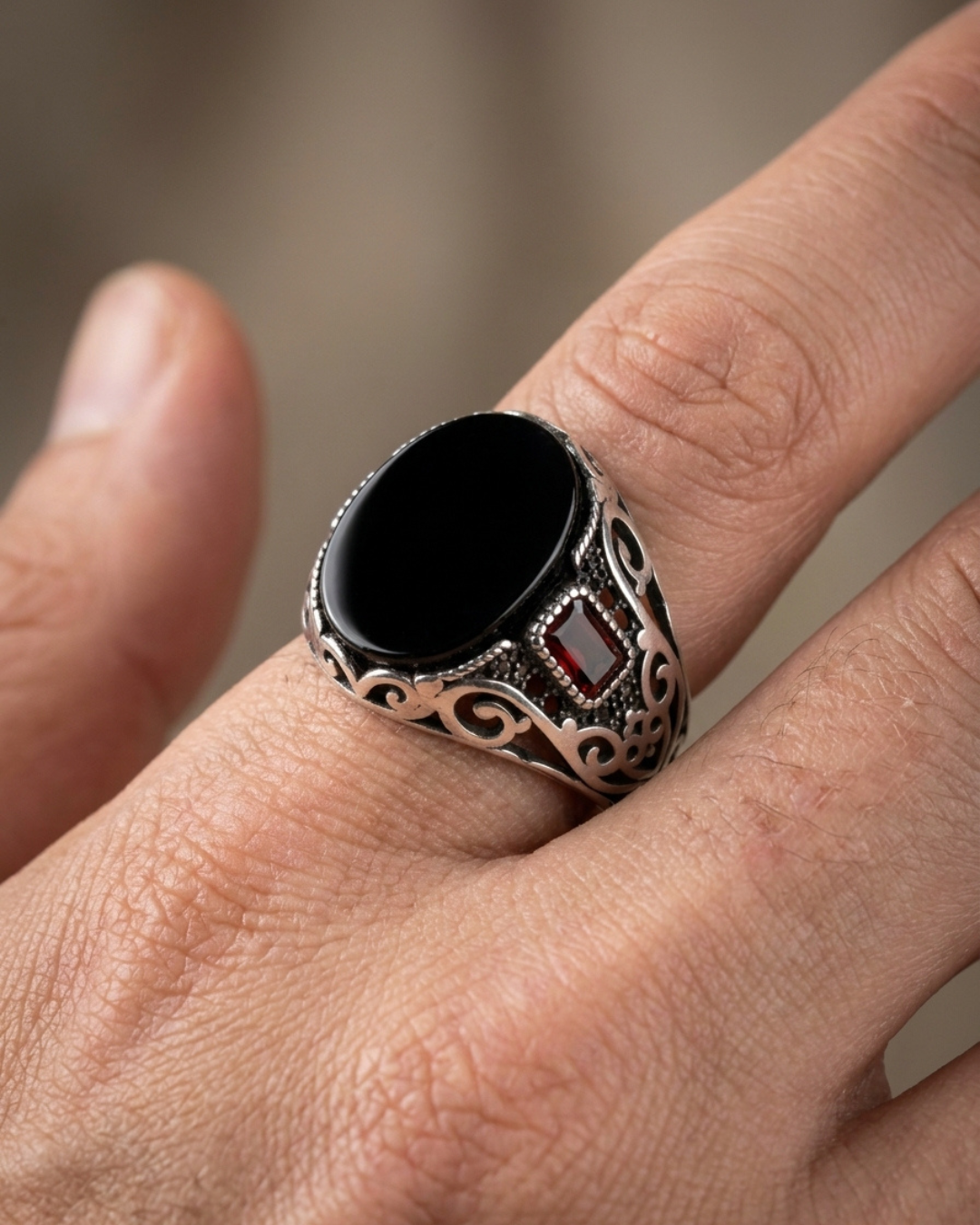 The Imperial Onyx Filigree Signet