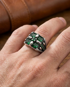 Imperial Emerald Cross Ring
