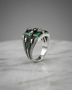 Imperial Emerald Cross Ring