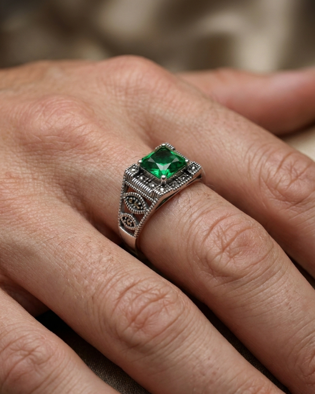 The Emerald Sovereign Eye Ring