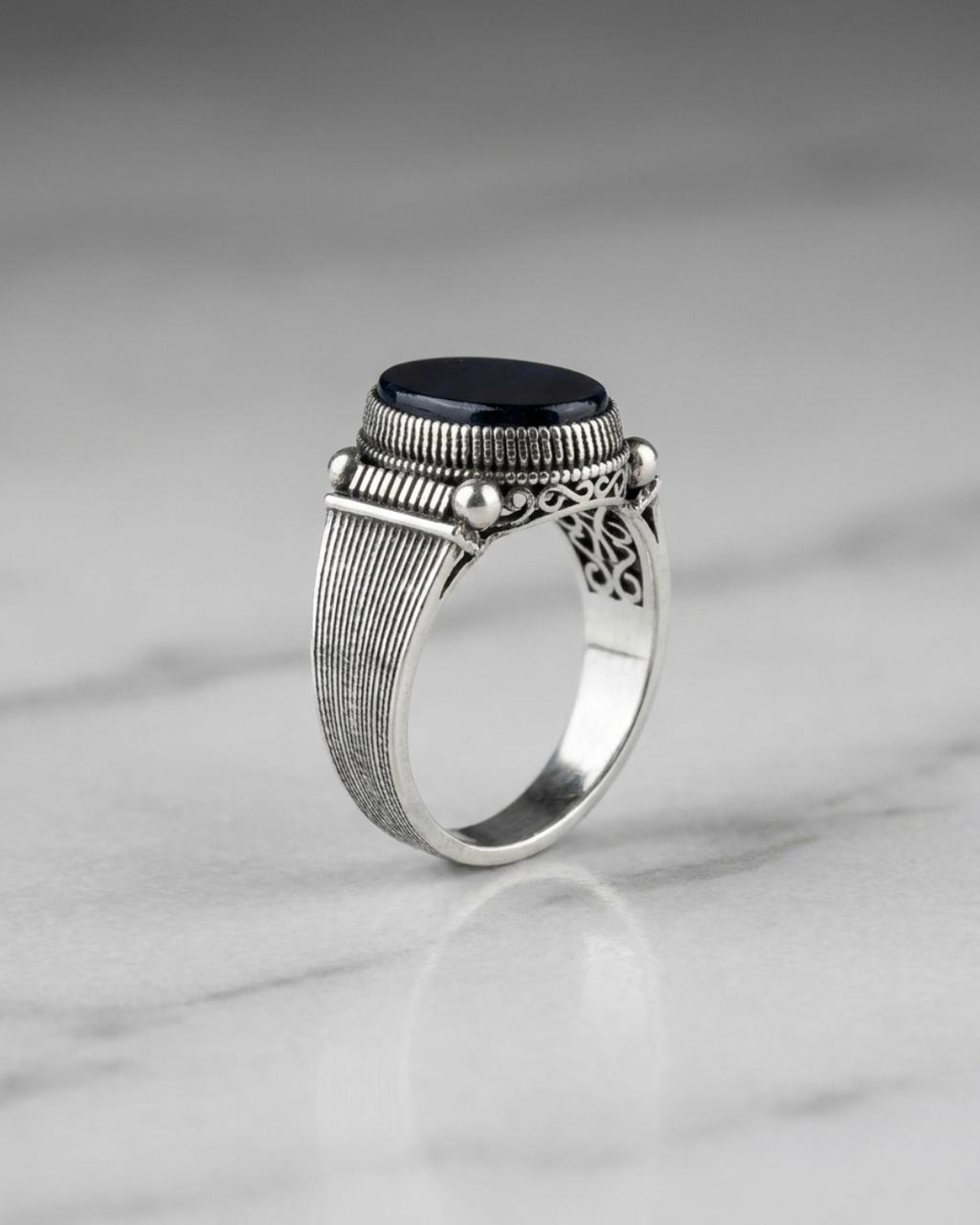 Sovereign Sapphire Cord Ring