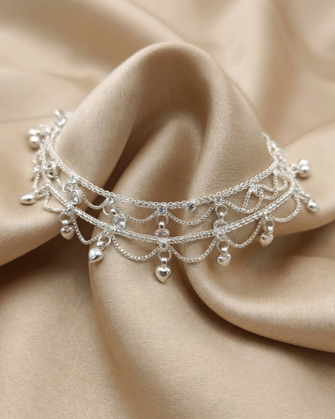 Classic Heritage Heart Swag Anklet