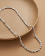 Rope Chain Necklace Sterling Silver