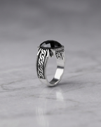 Onyx Pebble Guard Ring