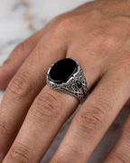 Imperial Onyx Filigree Tear Ring