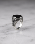 Imperial Onyx Filigree Tear Ring