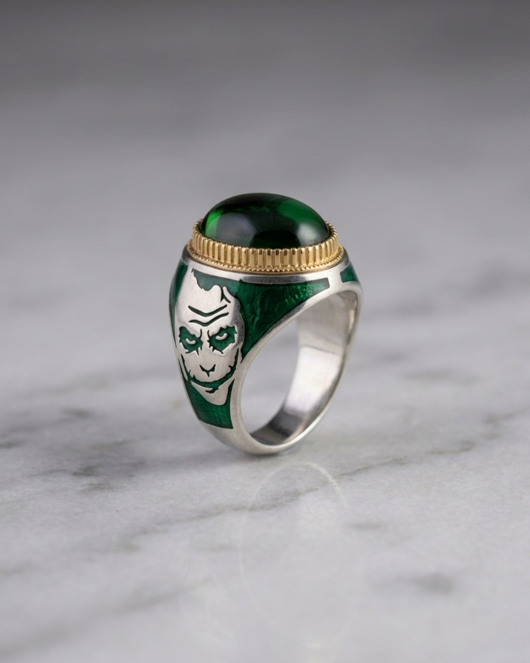 Joker Emerald Enigma Ring