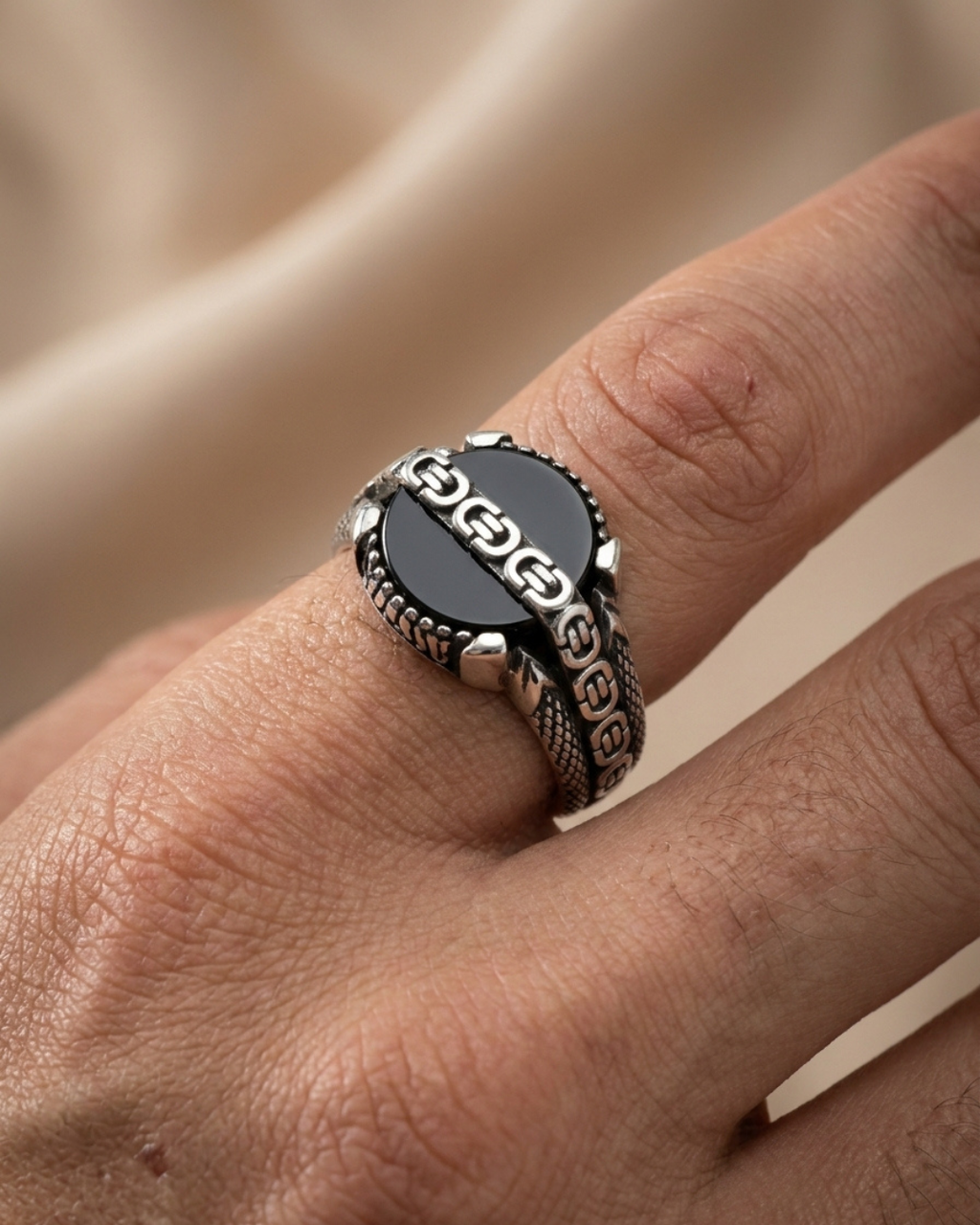 Titan Obsidian Gear Ring