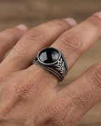 Imperial Onyx Spear Signet Ring