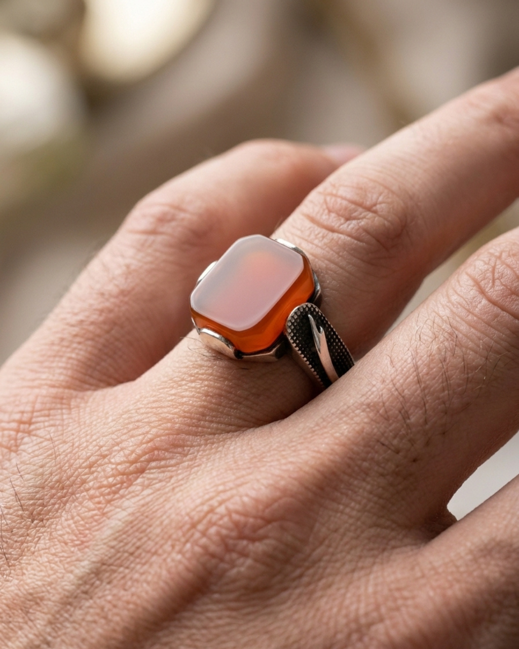 Sovereign Carnelian Zulfiqar Ring