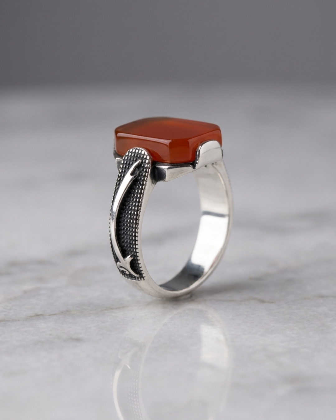Sovereign Carnelian Zulfiqar Ring