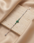 Emerald Green Floral Infinity Bracelet