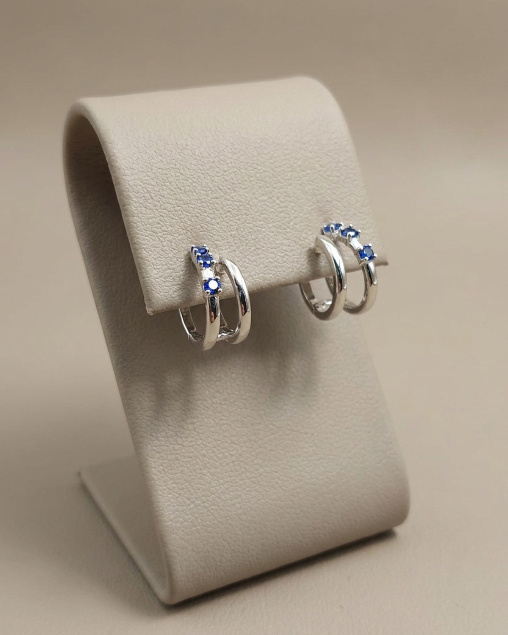 Double Stud Earrings Sterling Silver