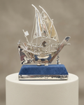 Majestic Voyage Silver Ship Showpiece