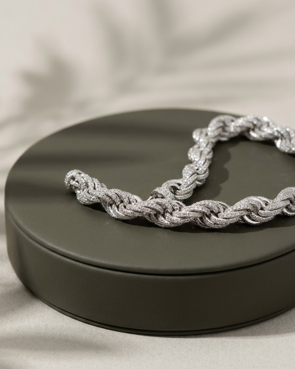 Iced Pavé Rope Men's Bracelet Sterling Silver