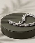 Iced Pavé Rope Men's Bracelet Sterling Silver