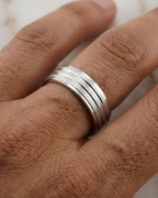 Titan Triple Grooved Men’s Dibla Ring