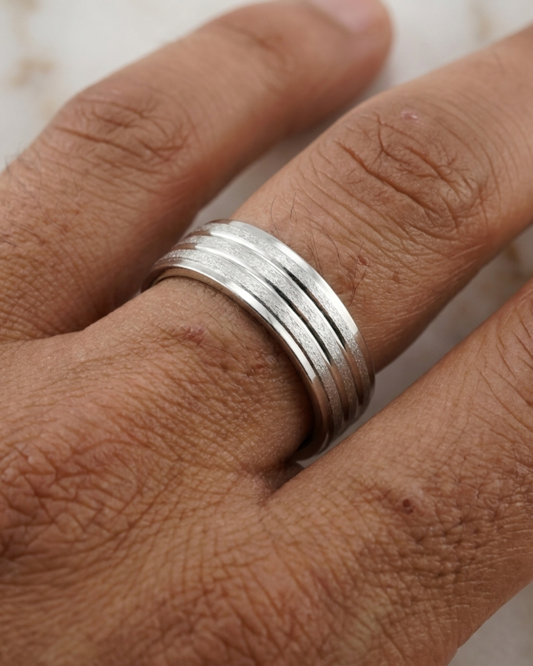 Titan Triple Grooved Men’s Dibla Ring