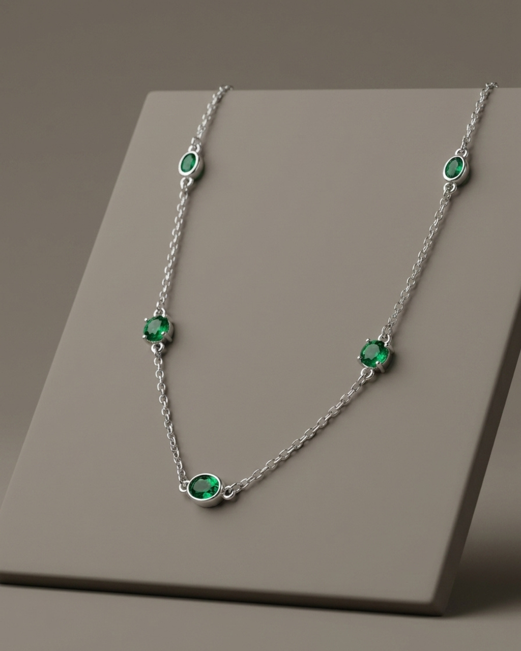 Oval Necklace Sterling Silver
