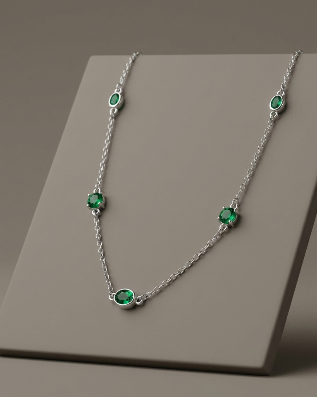 Oval Necklace Sterling Silver