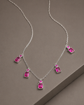 Ruby Necklace Sterling Silver