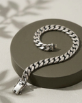 Oxidized Curb Bracelet Sterling Silver