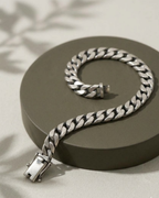 Oxidized Curb Bracelet Sterling Silver