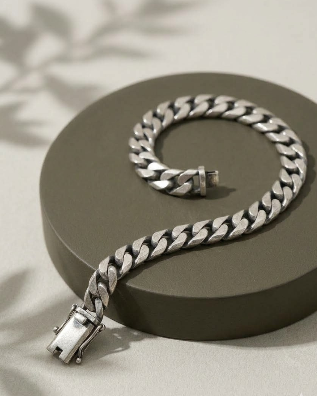 Oxidized Curb Bracelet Sterling Silver