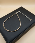 Tricolor 99-Beat Misbah Tasbeeh Sterling Silver