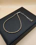 Tricolor 99-Beat Misbah Tasbeeh Sterling Silver