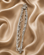 Kids Bead Multi Layer Anklet Silver