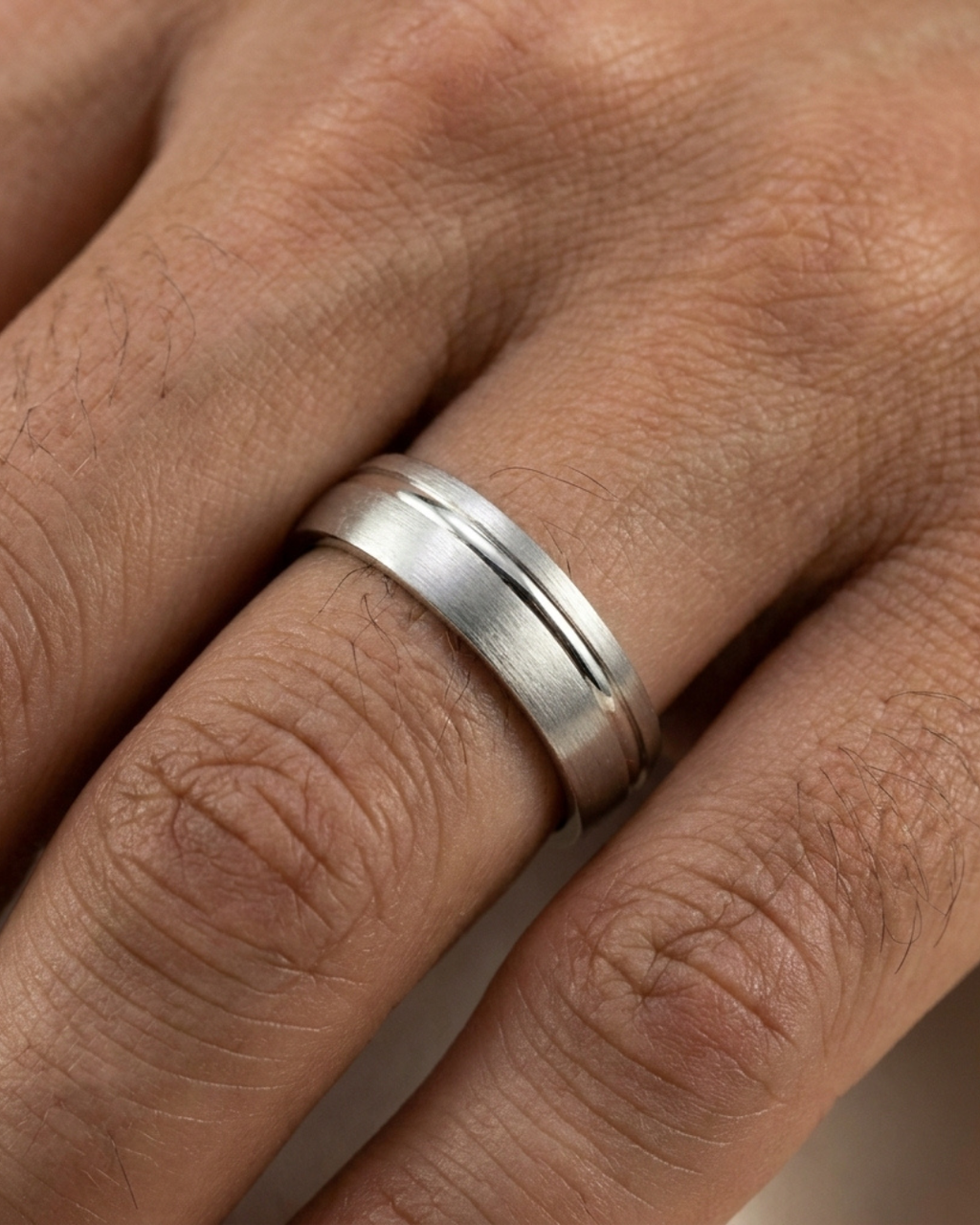 Linear Brushed Men’s Dibla Ring