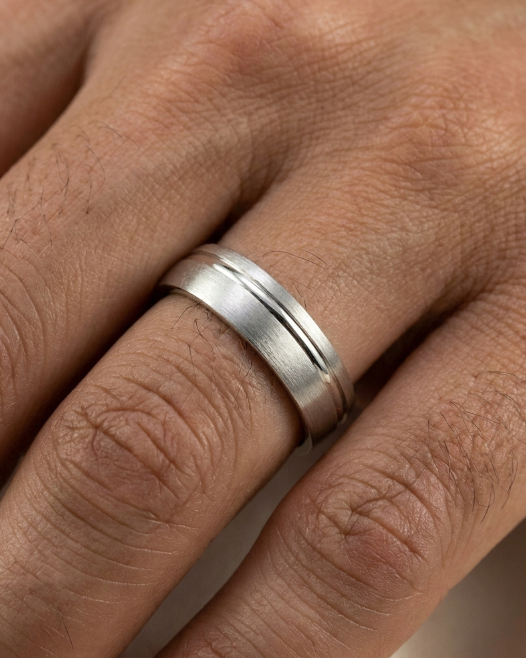 Linear Brushed Men’s Dibla Ring